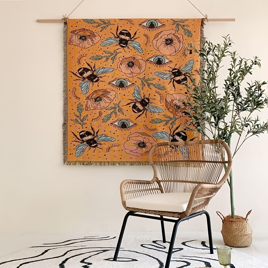 Blanket Floral Bohemian Woven