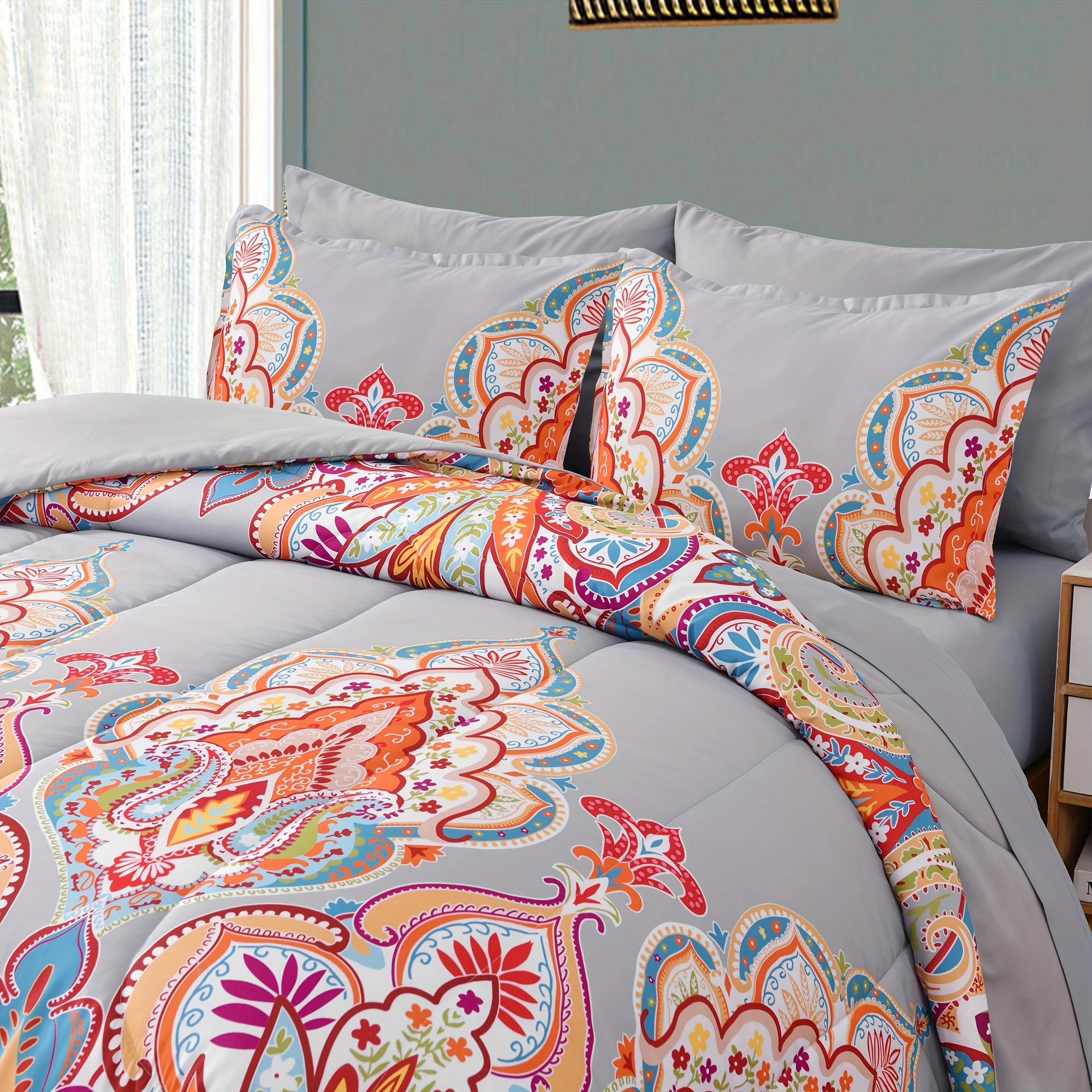 Duvet Cover Floral Reversible Bohemian style DHW Twin Queen King 2pcs 3pcs