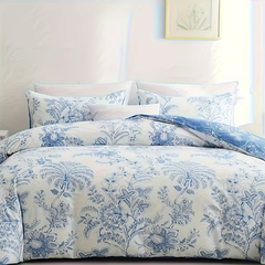 Comforter Set Floral Reversible Blue Plants DF Twin Queen King 2pcs 3pcs