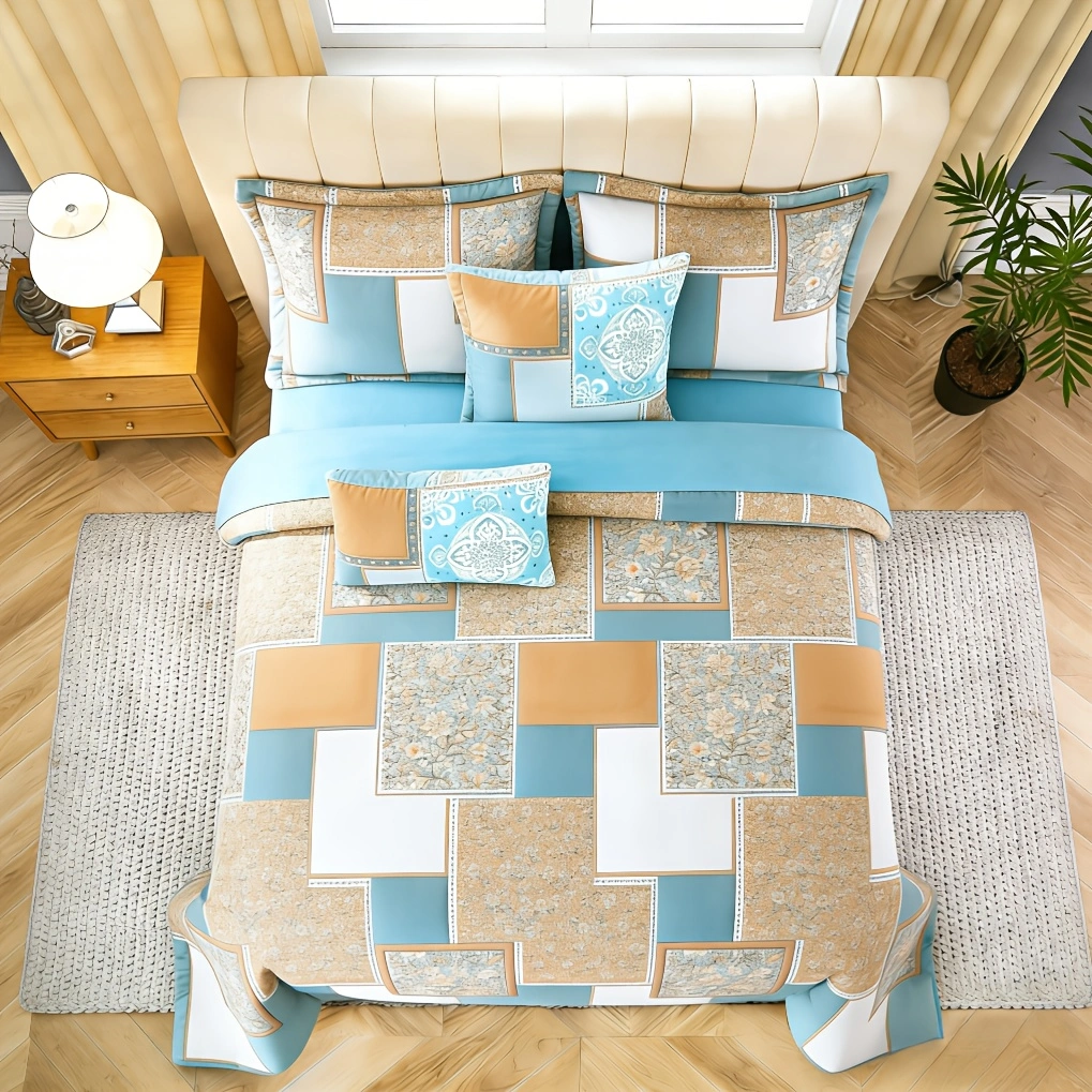 Comforter Set Geometric Reversible Patchwork KFLLYYG 2pcs 3pcs