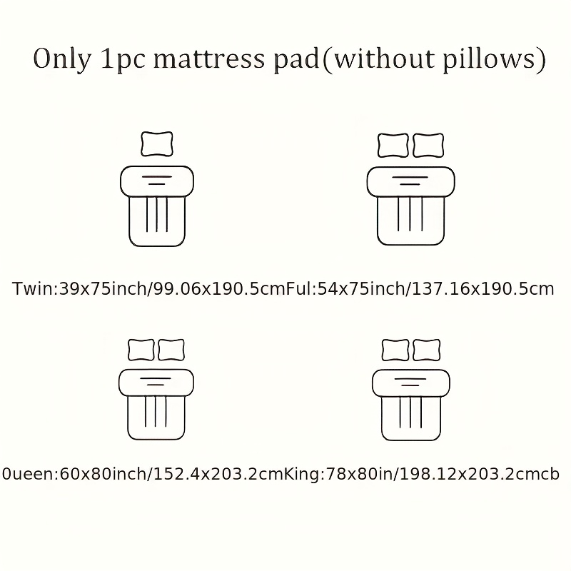 Mattress Topper & Protector-Bamboo Fiber-Thick Style Topper Pad for Mattress Green