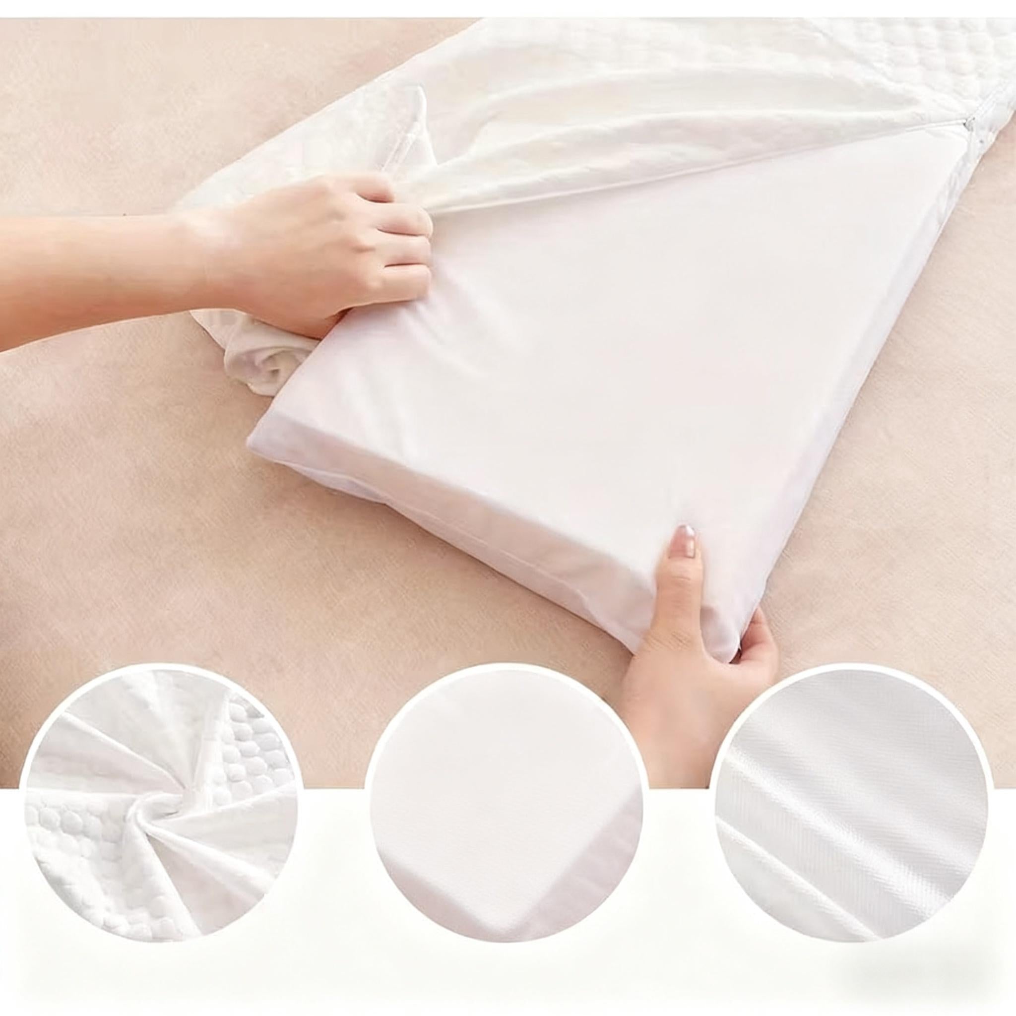 Pillows & Pillowcases-Air layer fabric gap pillow white Diamond-shaped pocket