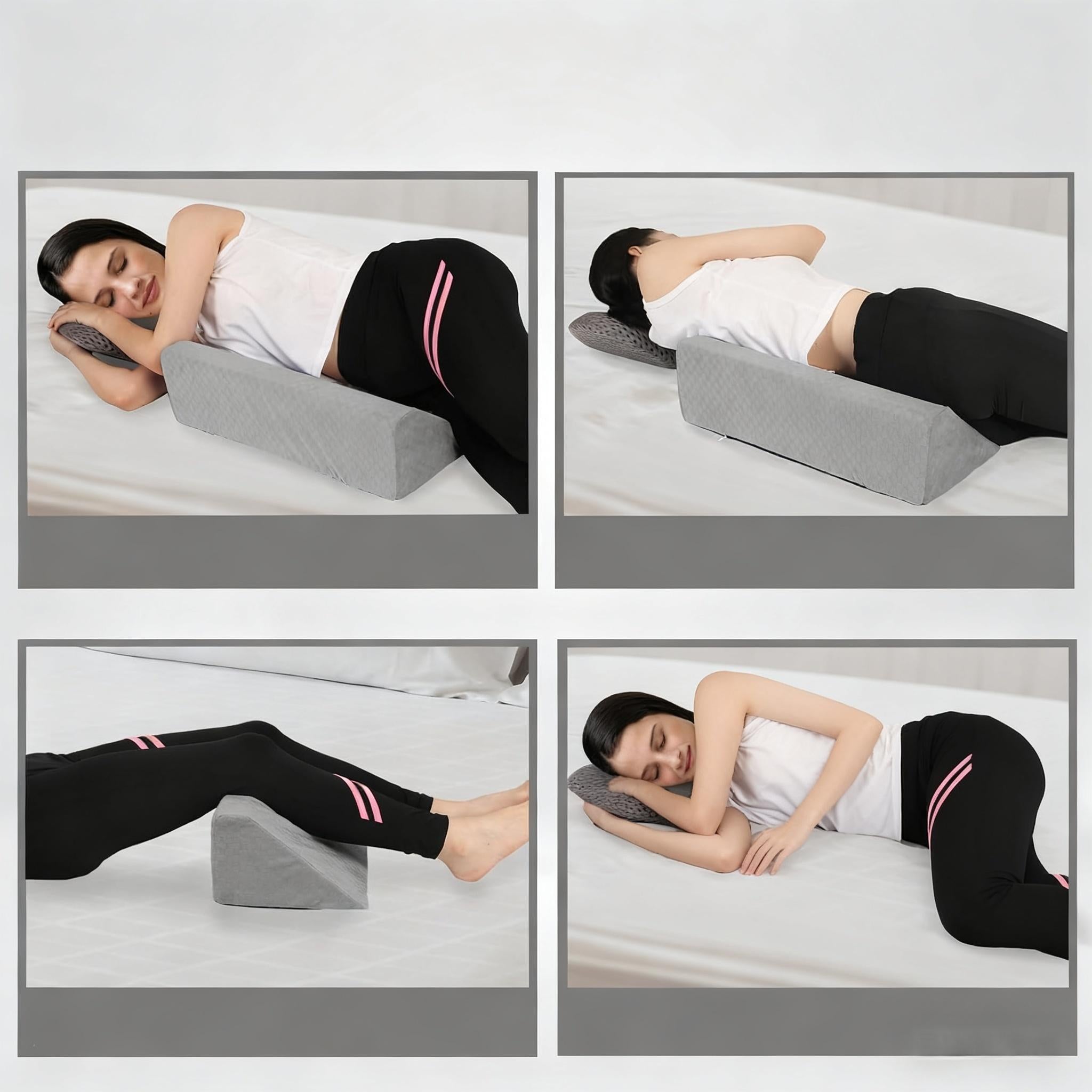 Pillows & Pillowcases-Gray air layer wedge pillow air layer fabric Two pockets
