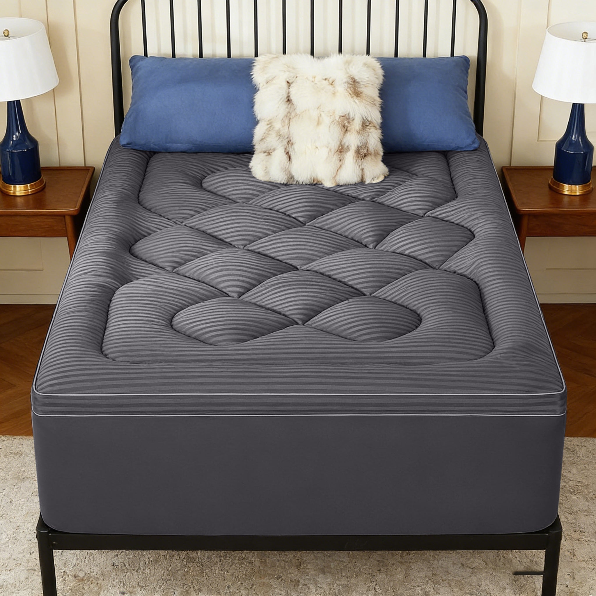 Mattress Topper & Protector-Gray HUAJIE Topper Pad for Mattress