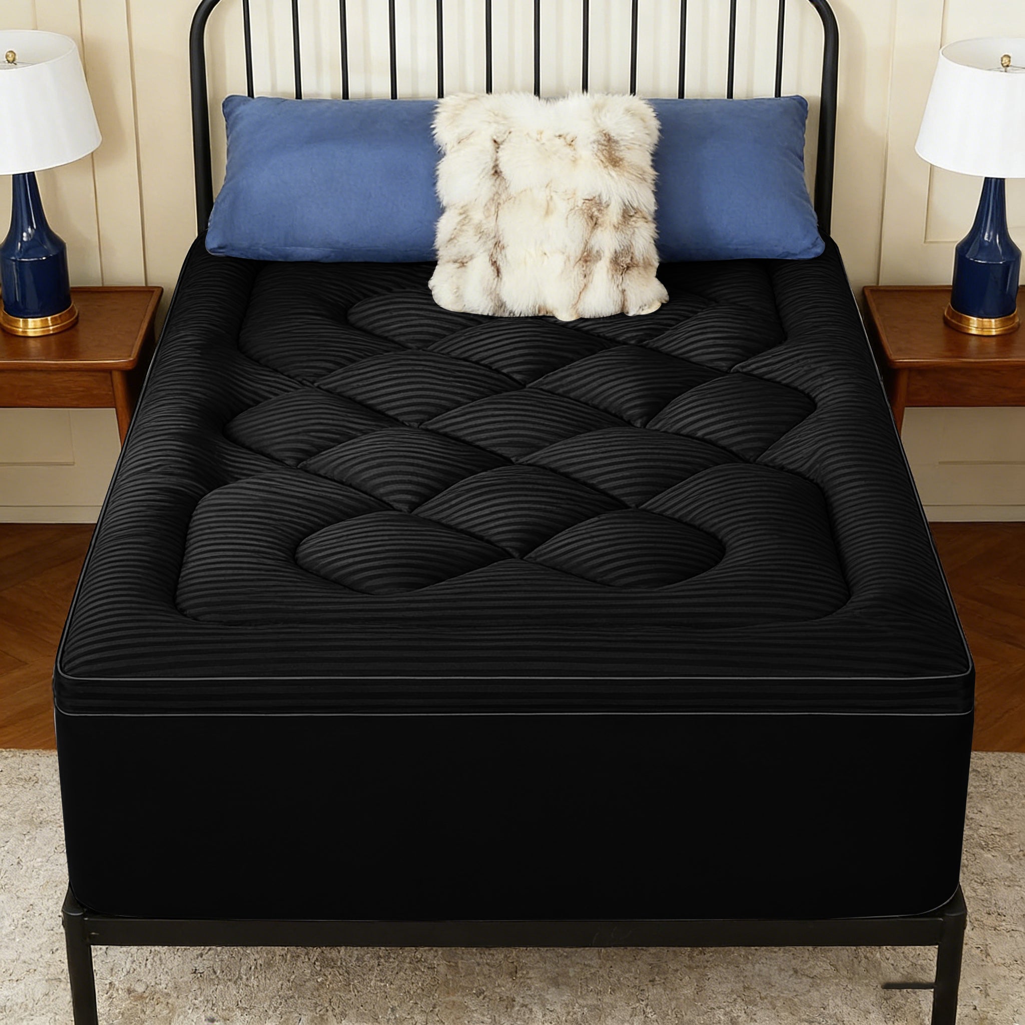 Mattress Topper & Protector-Black HUAJIE Topper Pad for Mattress