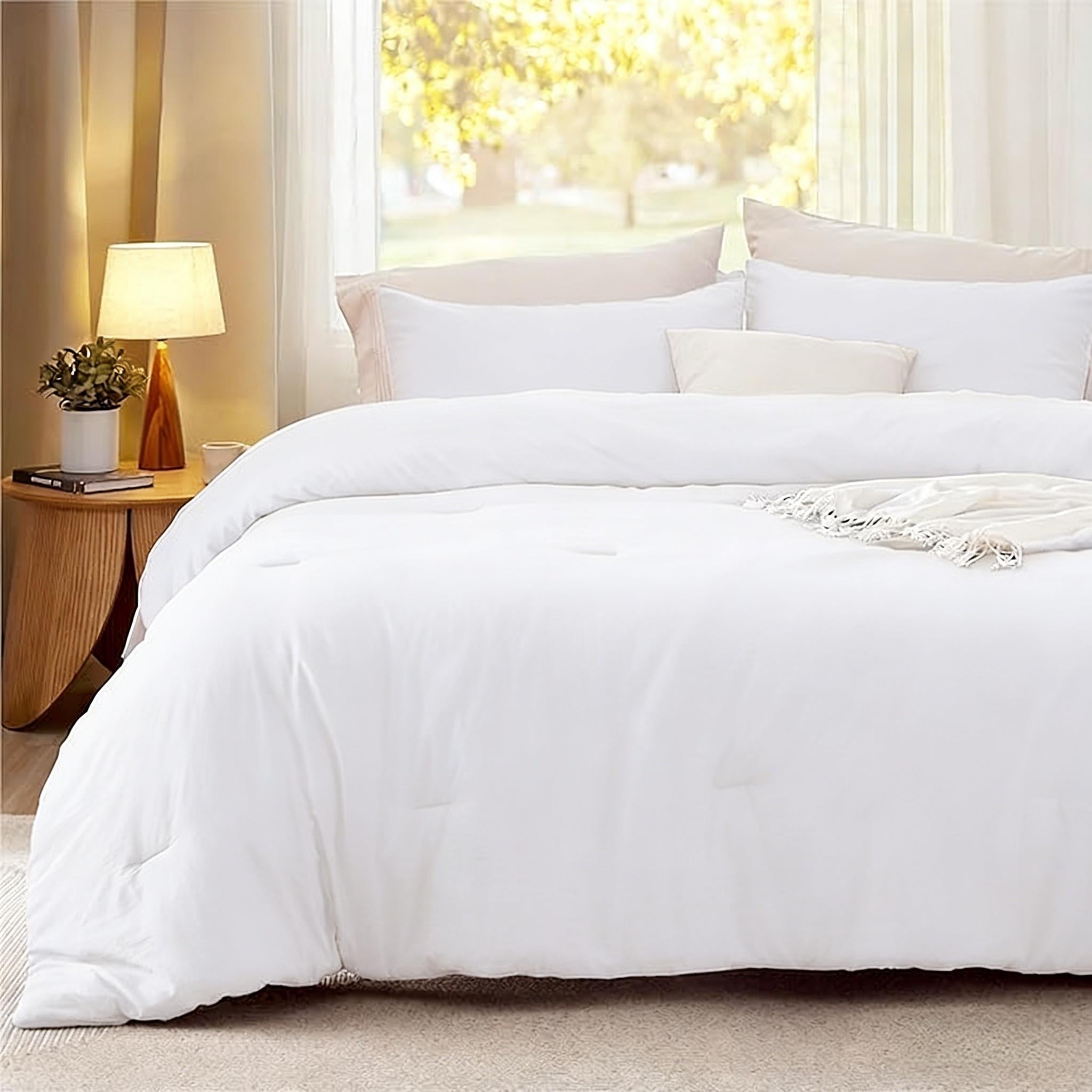 Comforter Set Reversible Dark and Light Gray Twin Queen King 2pcs 3pcs