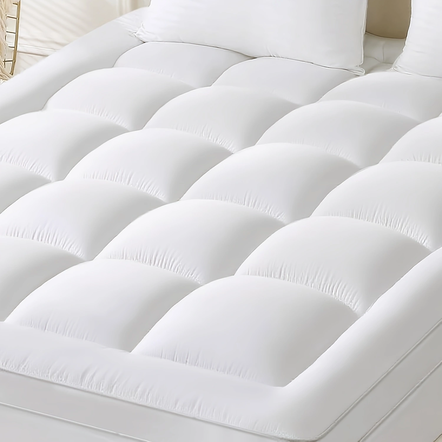 Mattress Topper & Protector-Topper Pad for Mattress White