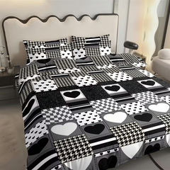 Duvet Covers & Inserts-HeiBaiZhiLian 2pcs duvet cover set