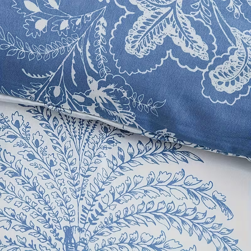 Comforter Set Floral Reversible Blue Plants DF Twin Queen King 2pcs 3pcs
