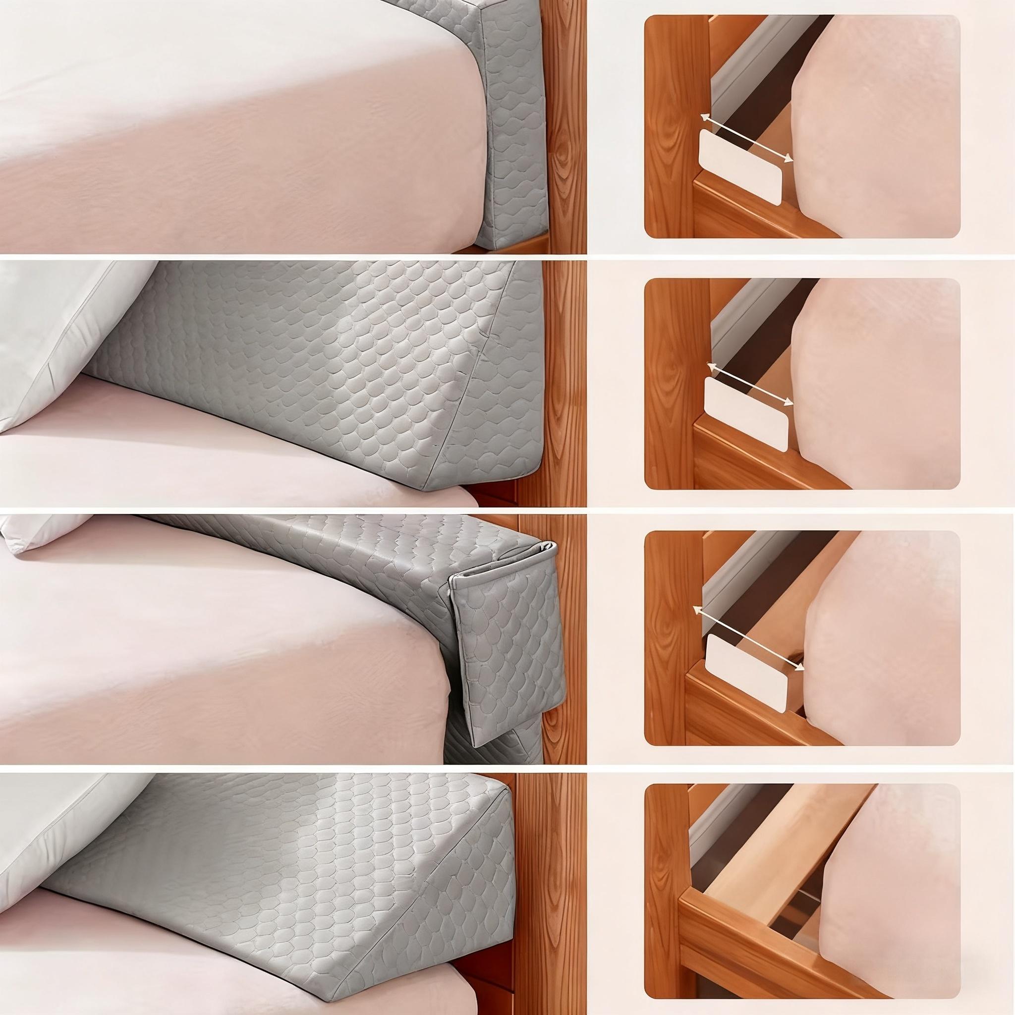 Pillows & Pillowcases-Gray air layer wedge pillow air layer fabric Two pockets