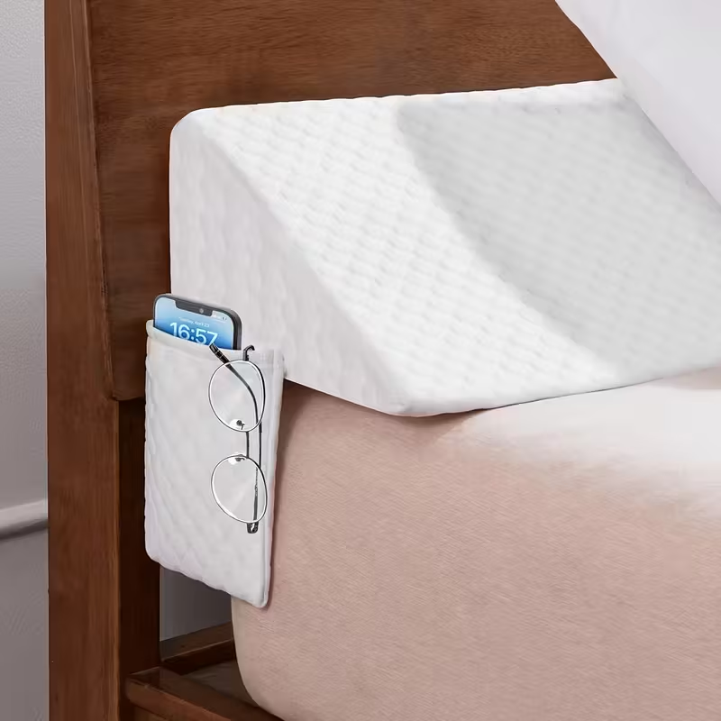Pillows & Pillowcases-Air layer fabric gap pillow white Diamond-shaped pocket