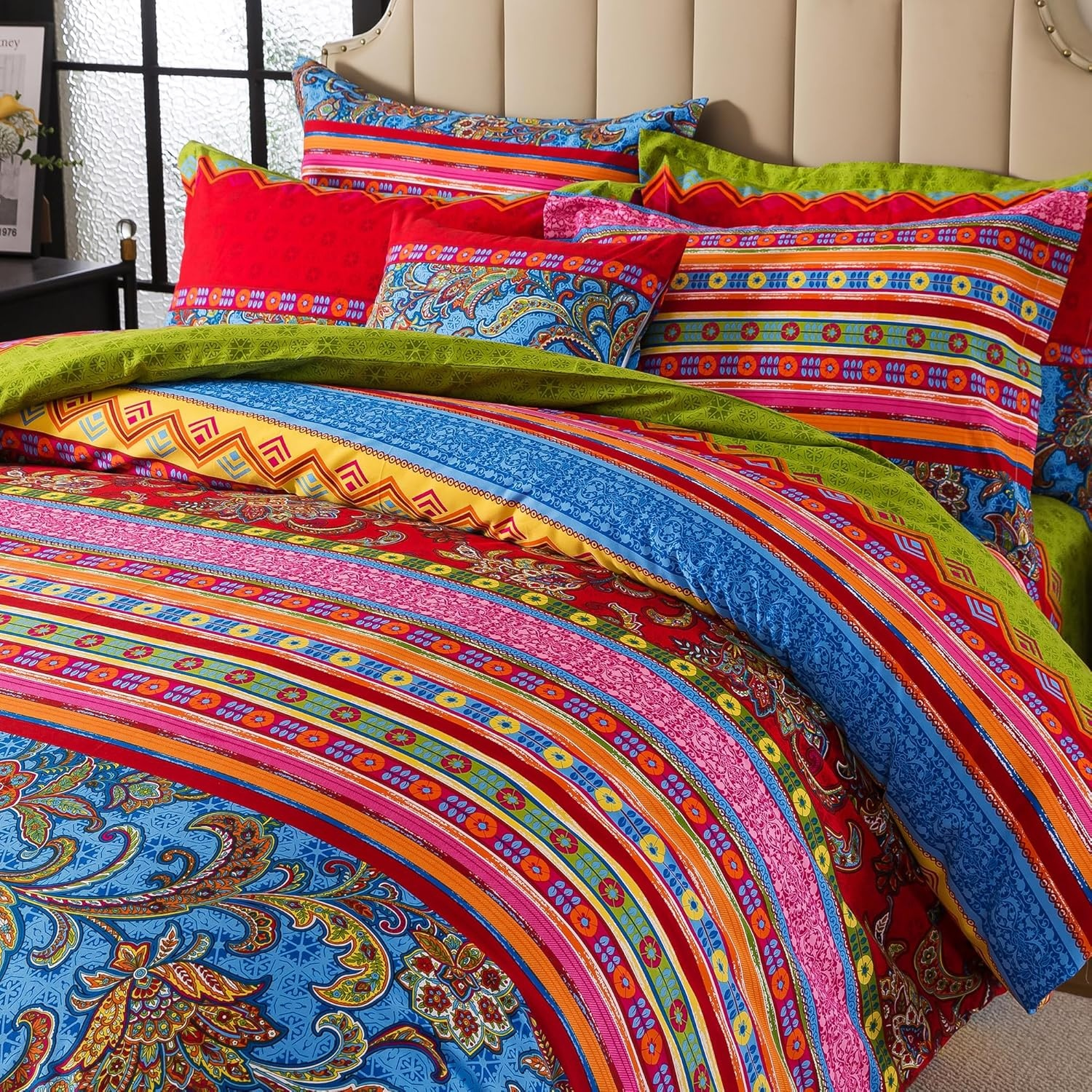 Comforter Set Floral Bohemian style WCF 2pcs 3pcs