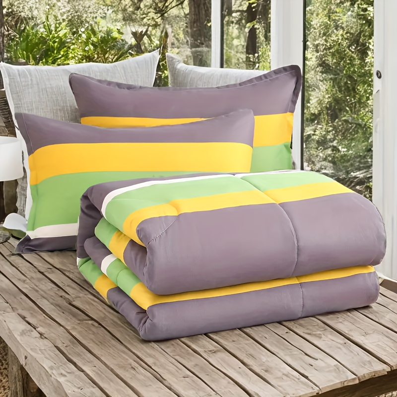 Comforter Set Geometric stripe Leisure Time 2pcs 3pcs