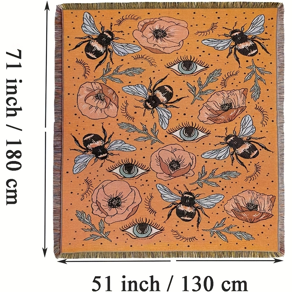 Blanket Floral Bohemian Woven