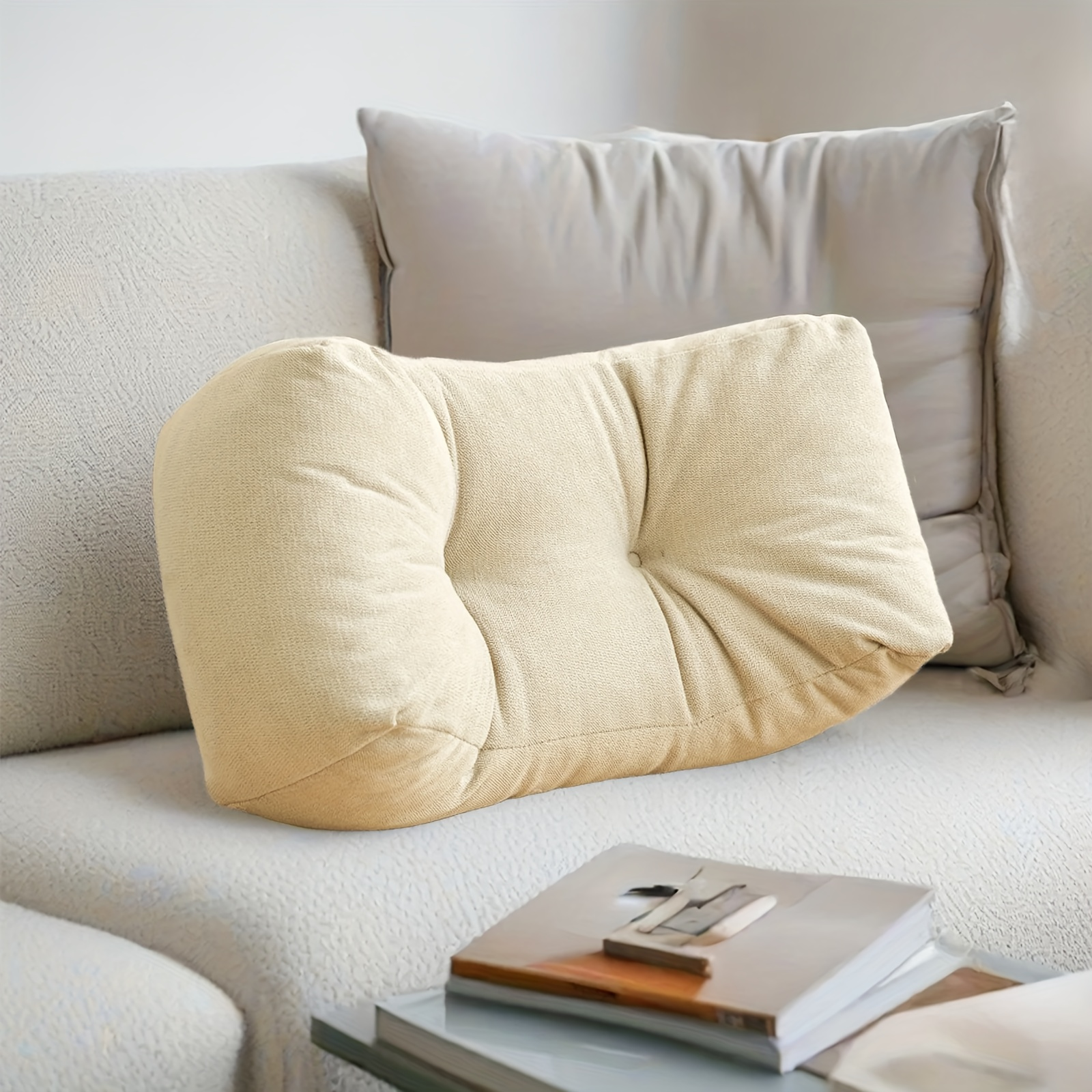 Pillows & Pillowcases-Blue-orange-beige-grey-green lumbar pillow 1PC