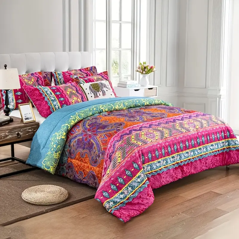 Duvet Covers & Inserts-Boho Pink 2pcs duvet cover set