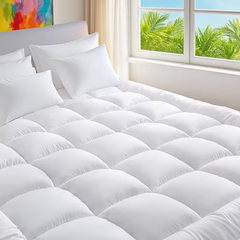 Mattress Topper & Protector-Gray 450gsm Filled Cotton Mattress