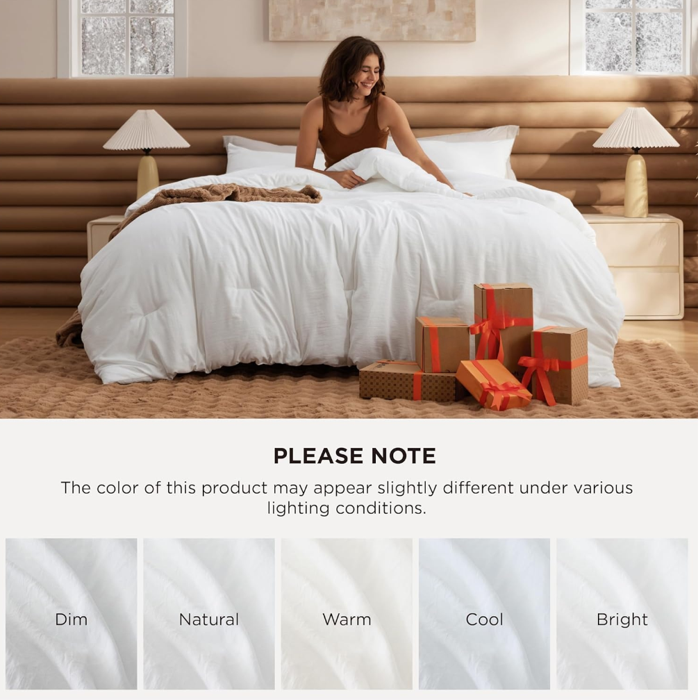 Comforter Set Reversible Dark and Light Gray Twin Queen King 2pcs 3pcs