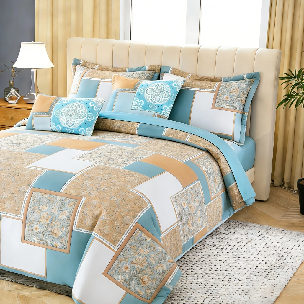 Comforter Set Geometric Reversible Patchwork KFLLYYG 2pcs 3pcs