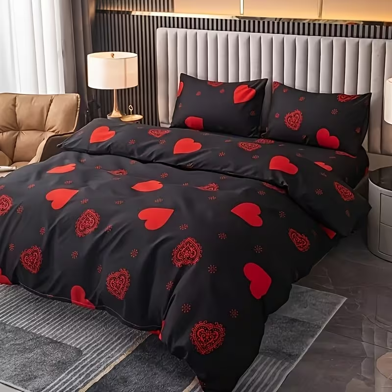 Duvet Covers & Inserts-ZHenAiYiSHenHei 2pcs duvet cover set