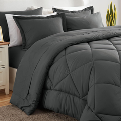 Comforter Set solid Dark purple 5pcs 7pcs