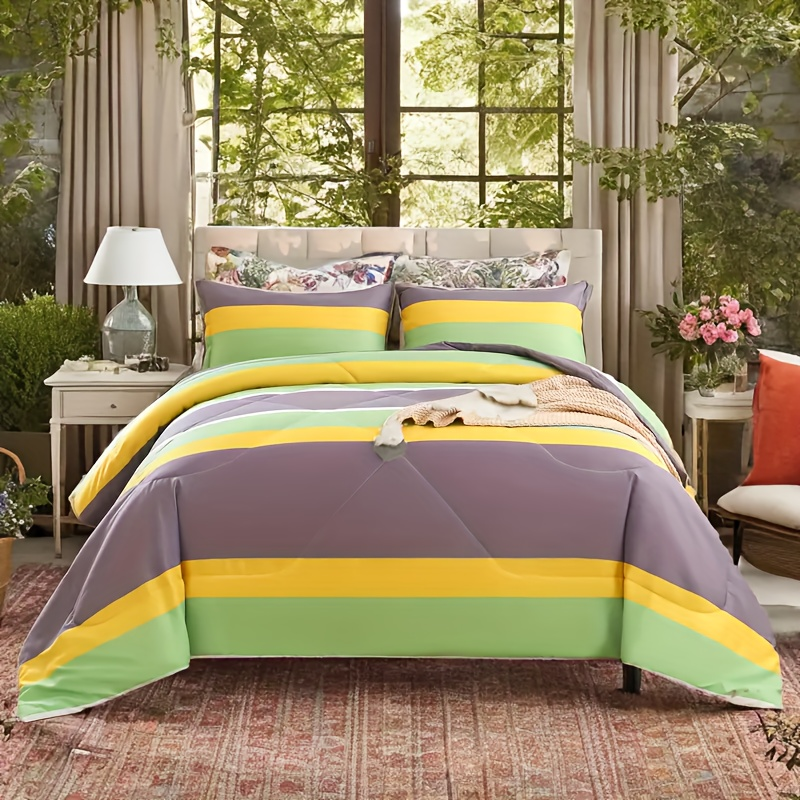 Comforter Set Geometric stripe Leisure Time 2pcs 3pcs