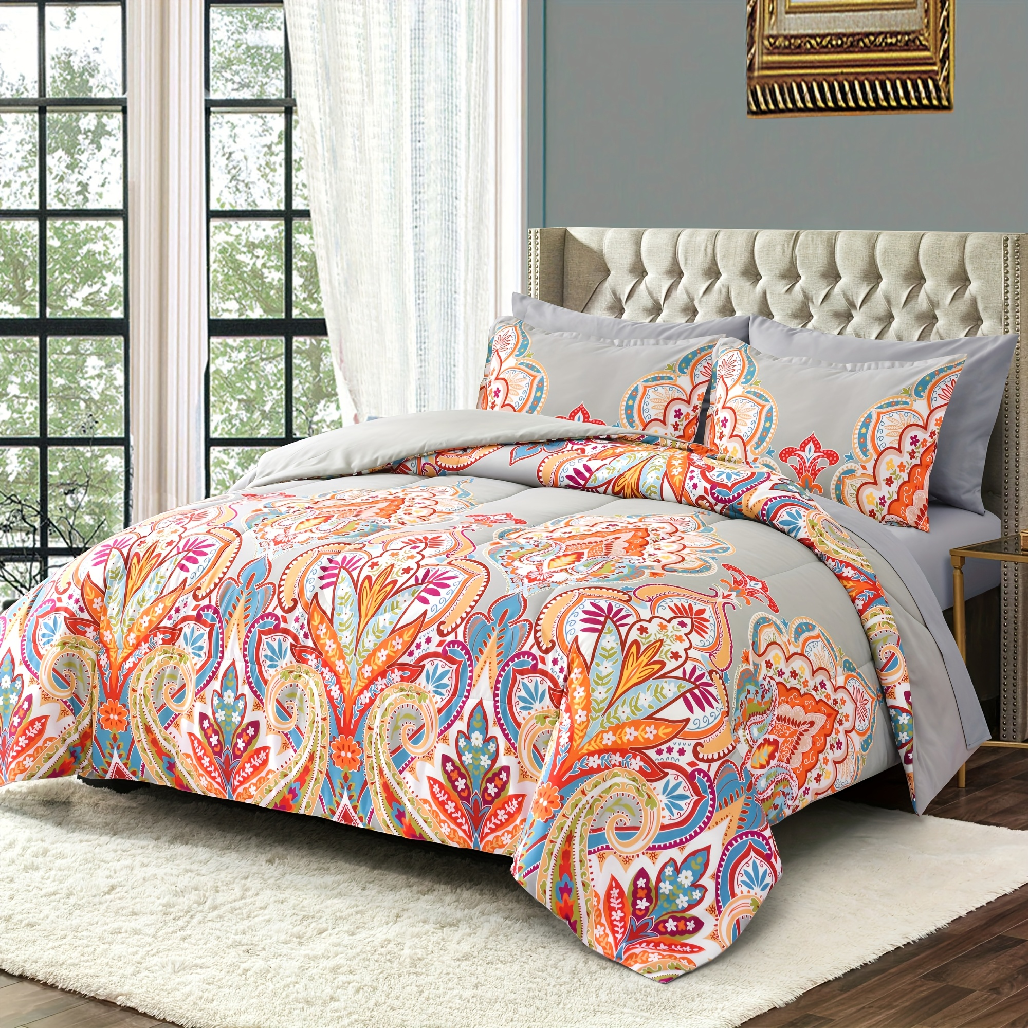 Duvet Cover Floral Reversible Bohemian style DHW Twin Queen King 2pcs 3pcs