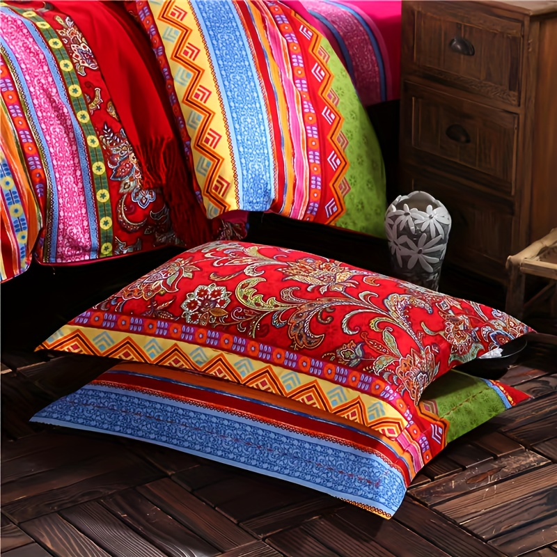 Duvet Covers & Inserts-Boho Red 2pcs duvet cover set
