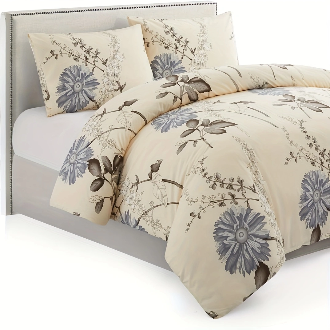 Duvet Cover Floral Blue HYJ 2pcs 3pcs