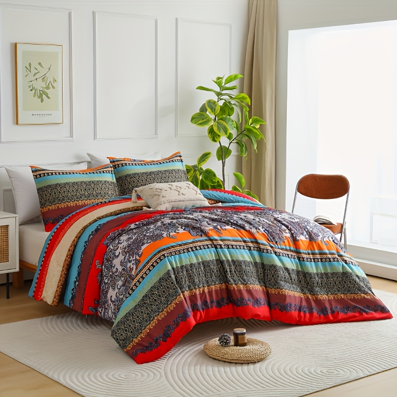 Duvet Covers & Inserts-Boho Red 2pcs duvet cover set