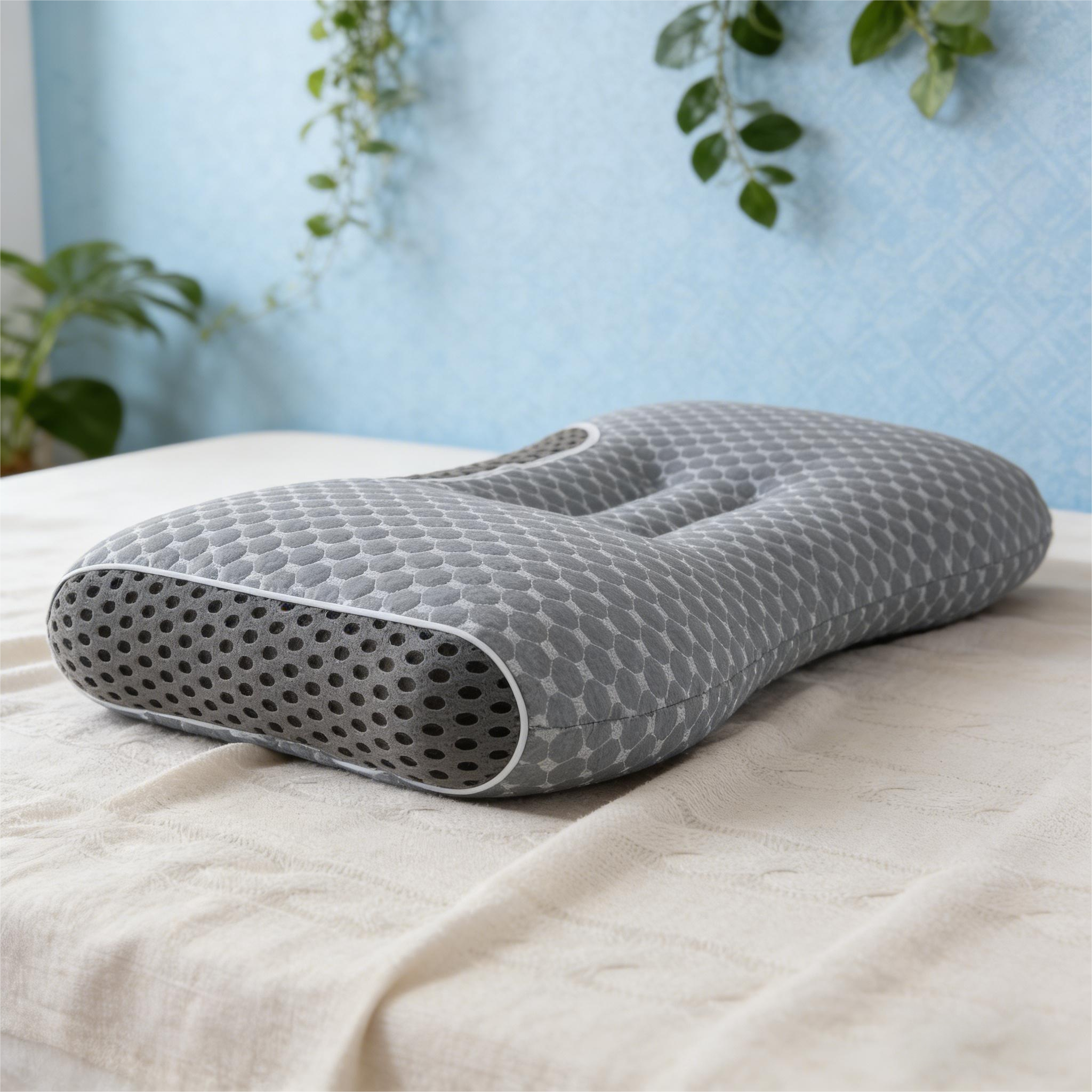 Pillows & Pillowcases-2 piecesYBZ 4D Knitted Cotton Massage Pillow -Purple