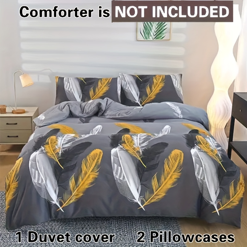 Duvet Cover Floral Feather ML 2pcs 3pcs