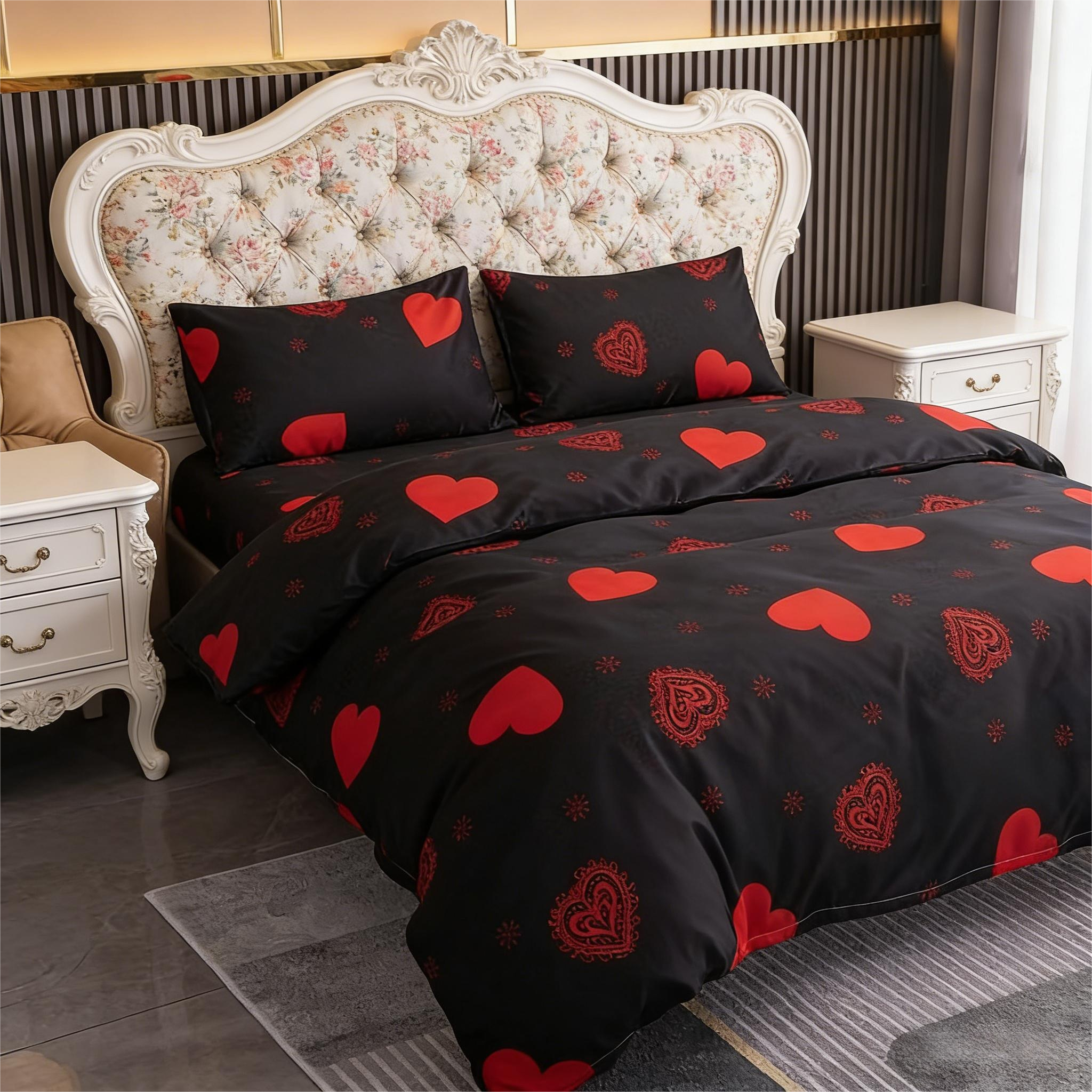 Duvet Covers & Inserts-ZHenAiYiSHenHei 2pcs duvet cover set