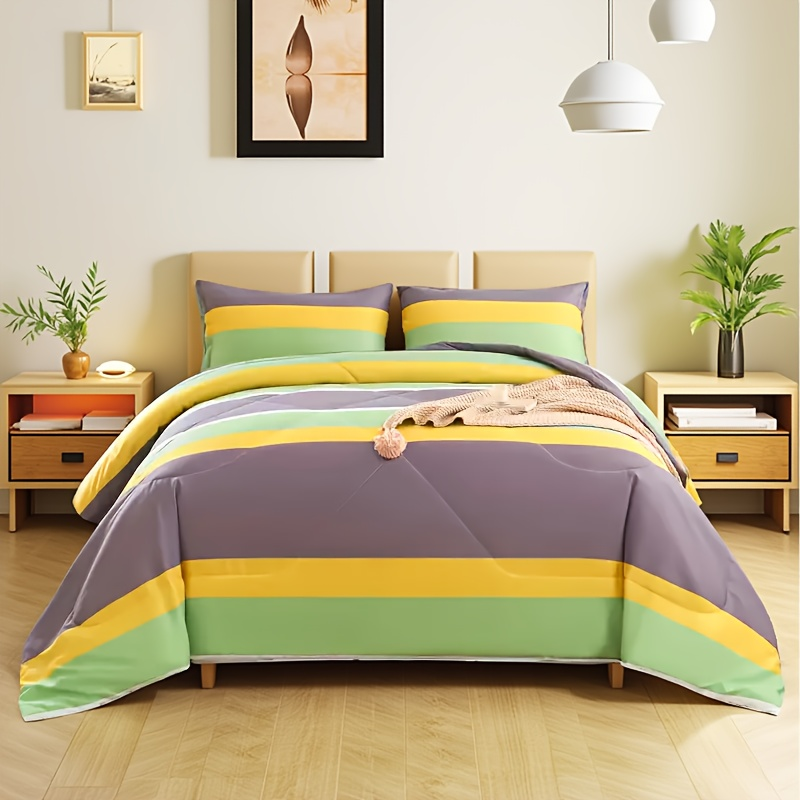 Comforter Set Geometric stripe Leisure Time 2pcs 3pcs