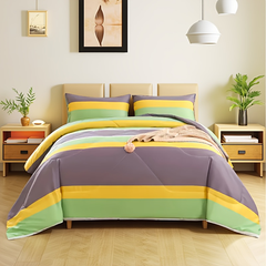 Comforter Set Geometric stripe Leisure Time 2pcs 3pcs