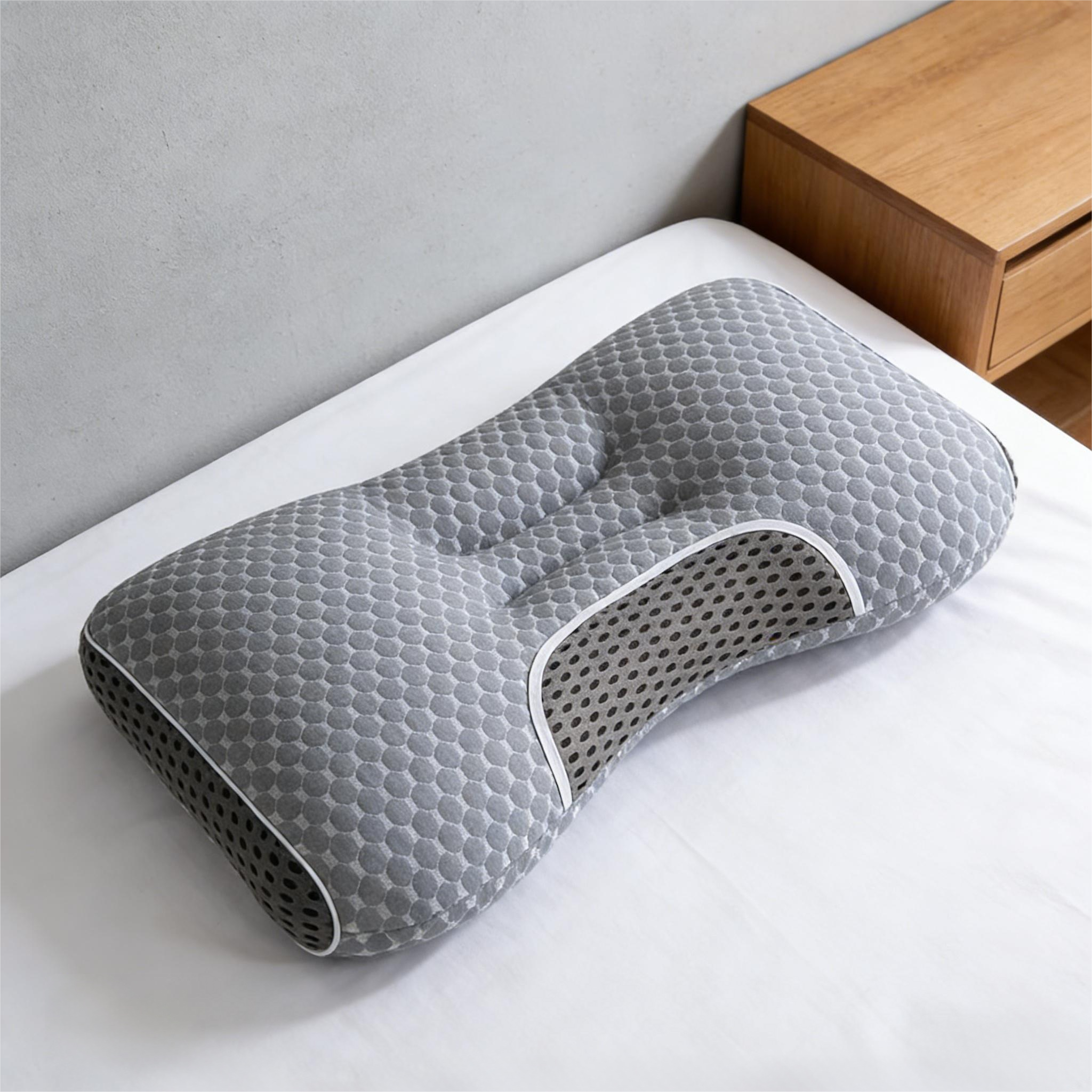 Pillows & Pillowcases-2 piecesYBZ 4D Knitted Cotton Massage Pillow -Purple