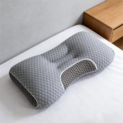 Pillows & Pillowcases-2 piecesYBZ 4D Knitted Cotton Massage Pillow -Purple