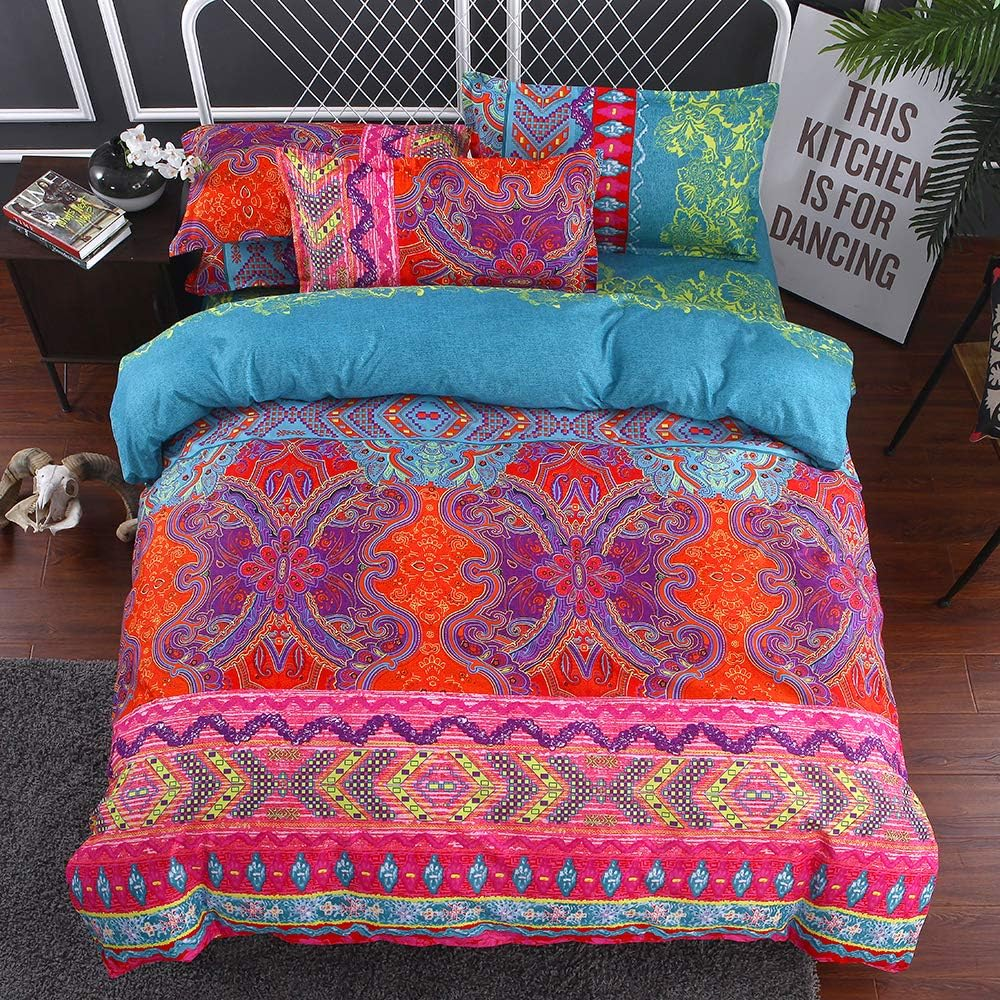 Duvet Covers & Inserts-Boho Pink 2pcs duvet cover set