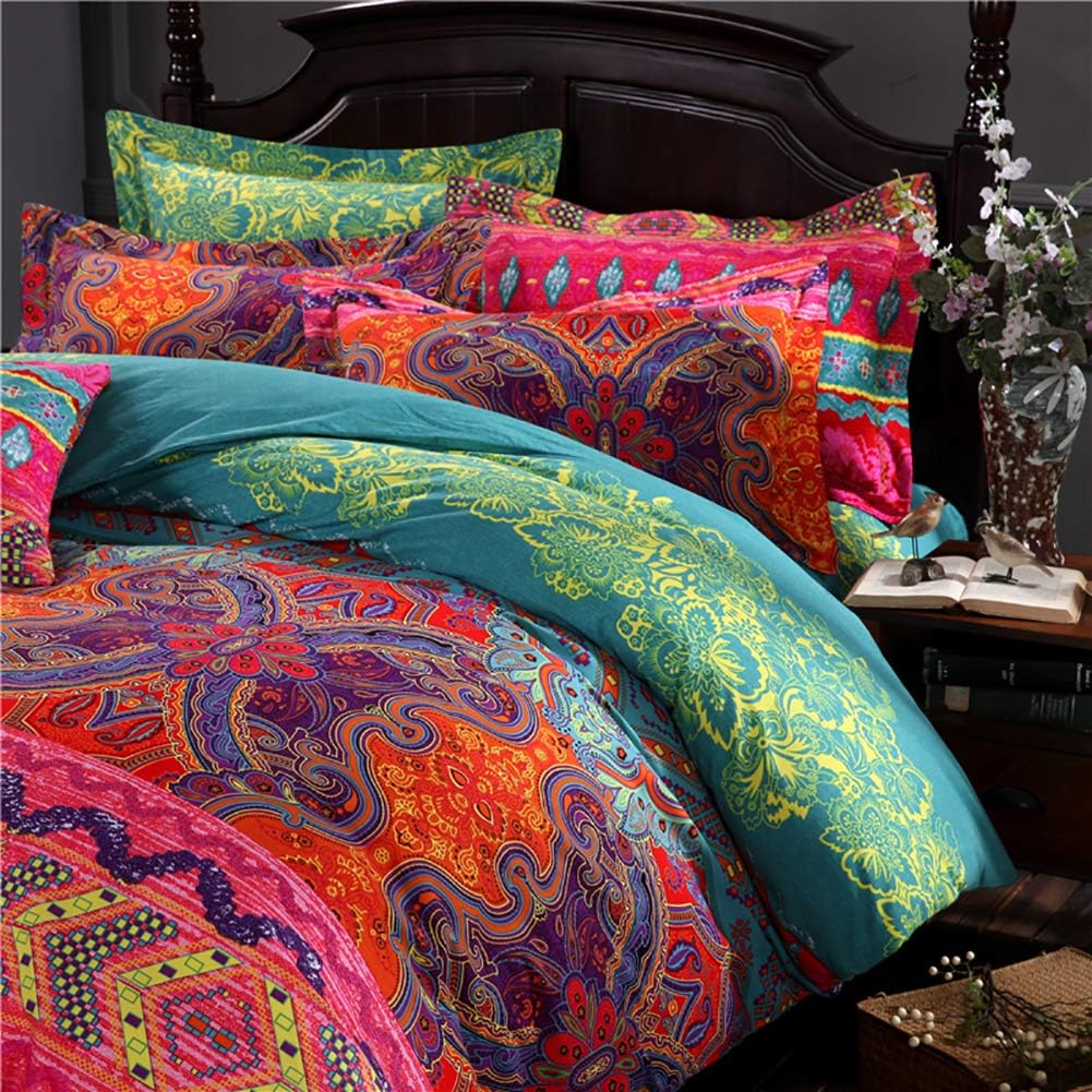 Duvet Covers & Inserts-Boho Pink 2pcs duvet cover set