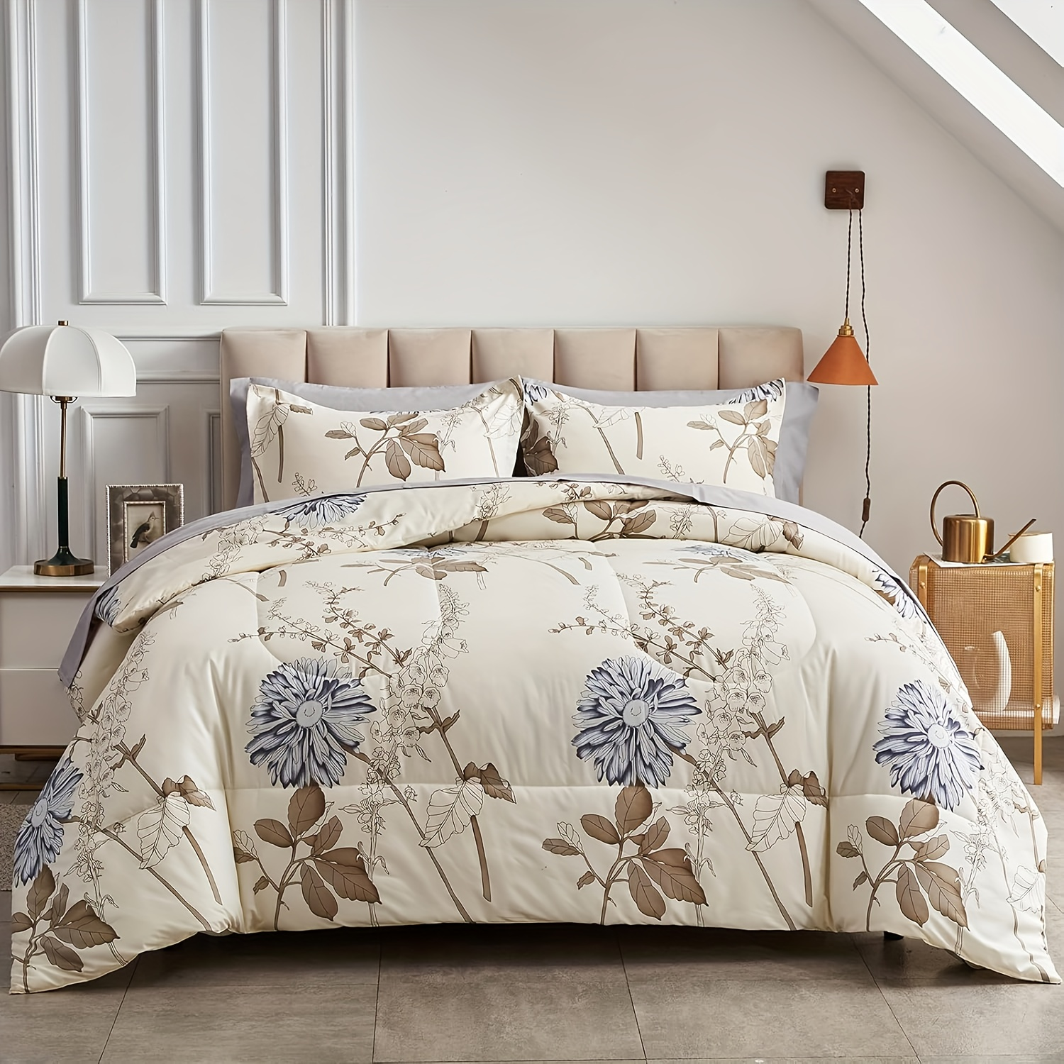 Duvet Cover Floral Blue HYJ 2pcs 3pcs