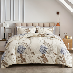 Comforter Set Floral Khaki HYJ 2pcs 3pcs