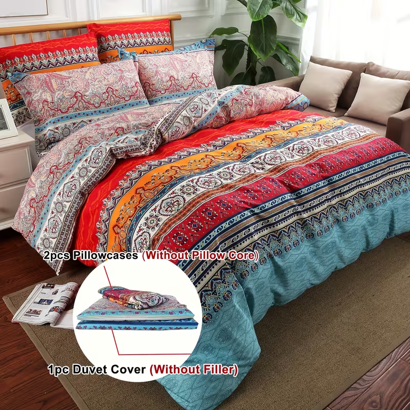 Comforter Set Floral Bohemian style WCF 2pcs 3pcs